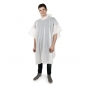 Preview: Frontansicht Bio Regenponcho mit Individueller Papierbanderole für Events und Open Air Veranstaltungen