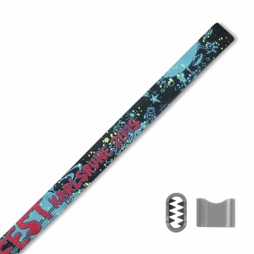 Stoffeintrittsbänder mit NoTool-Verschluss gewebtes Motiv