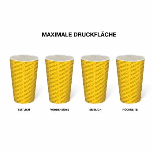 Mehrwegbecher 0,25l bedruckt 3/3 Druckfläche