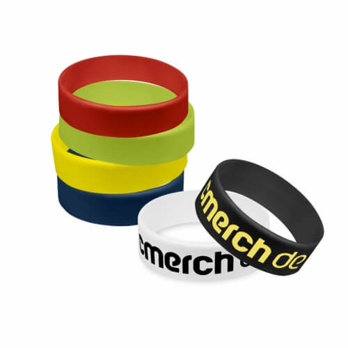 Silikonband 20 mm breit Bedruckt 1c