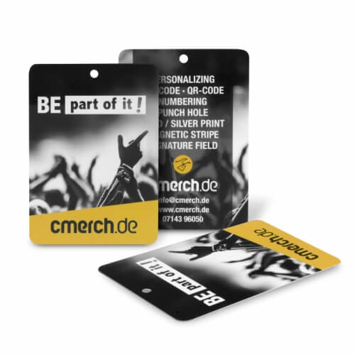 Plastikkarte beidseitig bedruckt (70 x 100 mm)