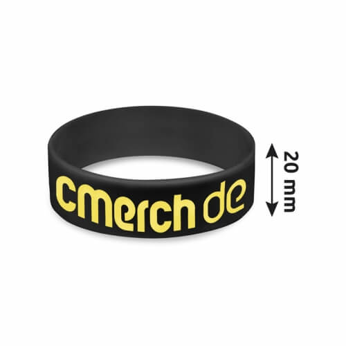 Silikonband 20 mm breit Bedruckt 1c