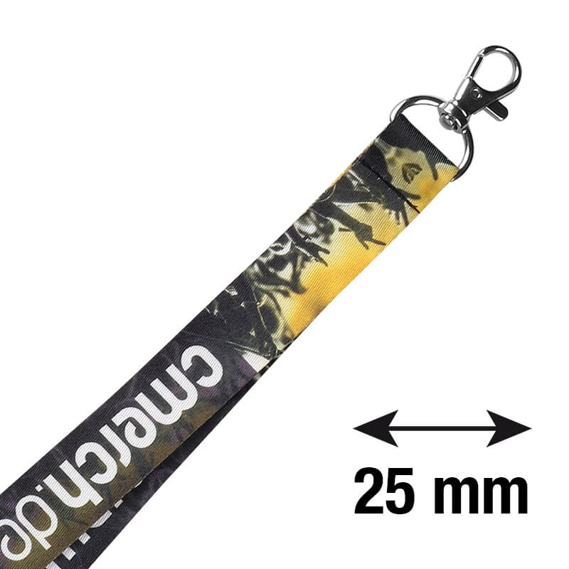 Lanyards 25 mm breit, beidseitig 4-farbig bedruckt