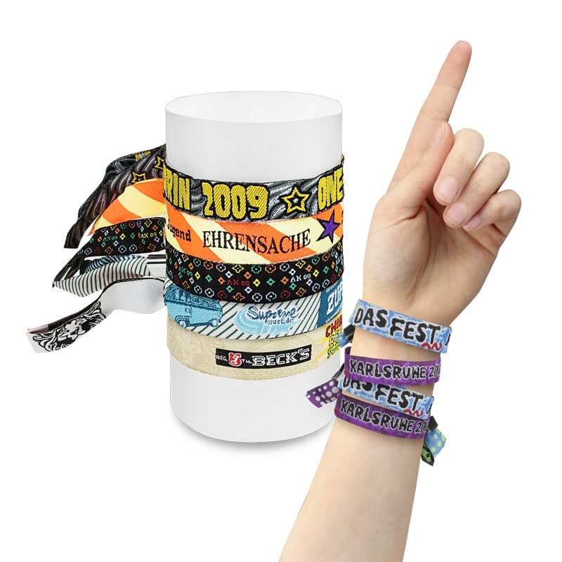 Stoffeintrittsbänder mit ovalem NoTool-Verschluss gewebtes Motiv