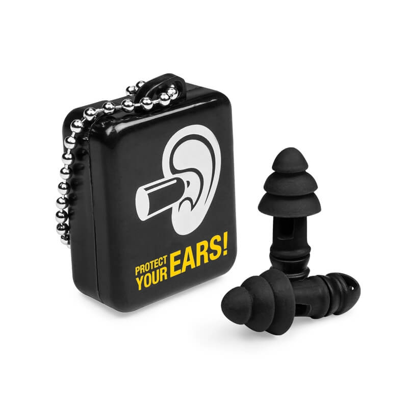 Mehrweg Save Rave Ohrstöpsel in 2-farbig bedruckter Box