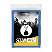 Notfall-Regenponcho mit Aufkleber 4-farbig