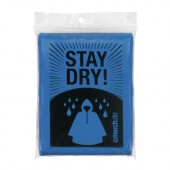 Notfall-Regenponcho mit Aufkleber 1-farbig