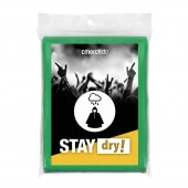 Notfall-Regenponcho mit Aufkleber 4-farbig