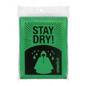 Notfall-Regenponcho mit Aufkleber 1-farbig