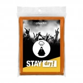 Notfall-Regenponcho mit Aufkleber 4-farbig