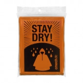 Notfall-Regenponcho mit Aufkleber 1-farbig